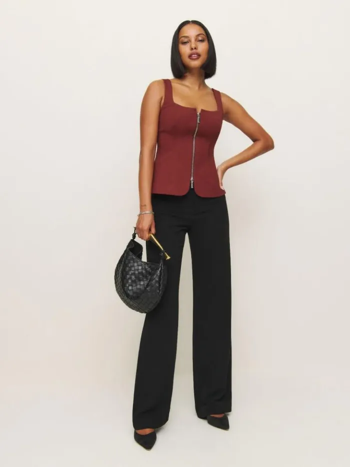 Clothing The Reformation Laine Top Chianti