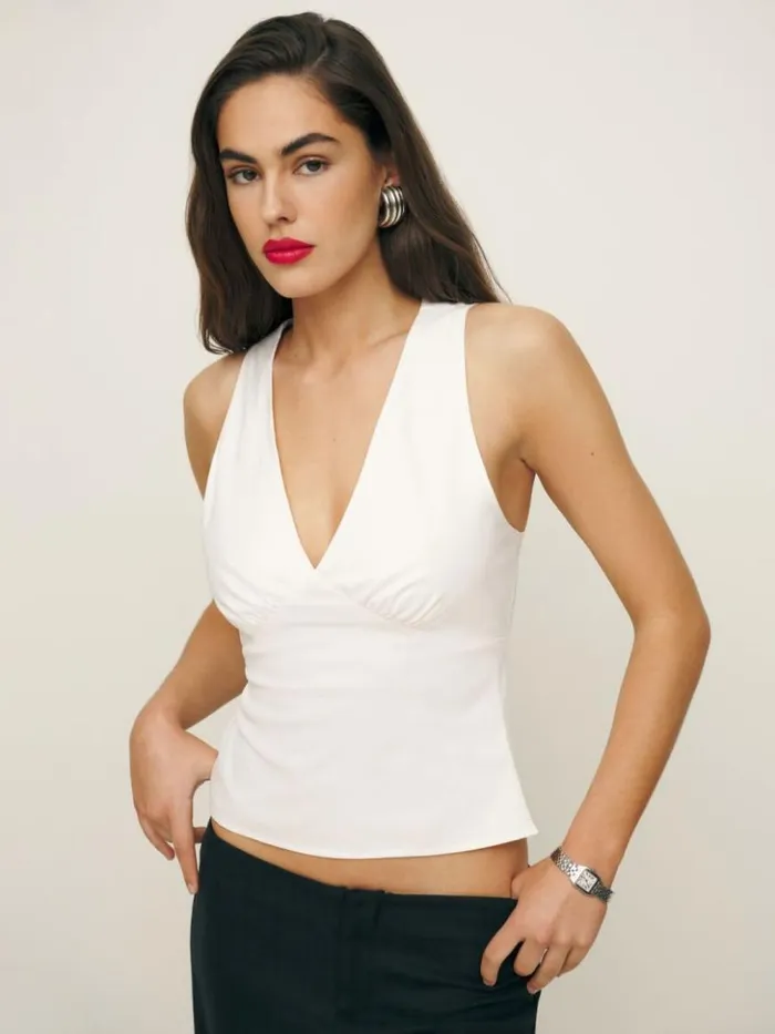 Clothing The Reformation Meg Top White