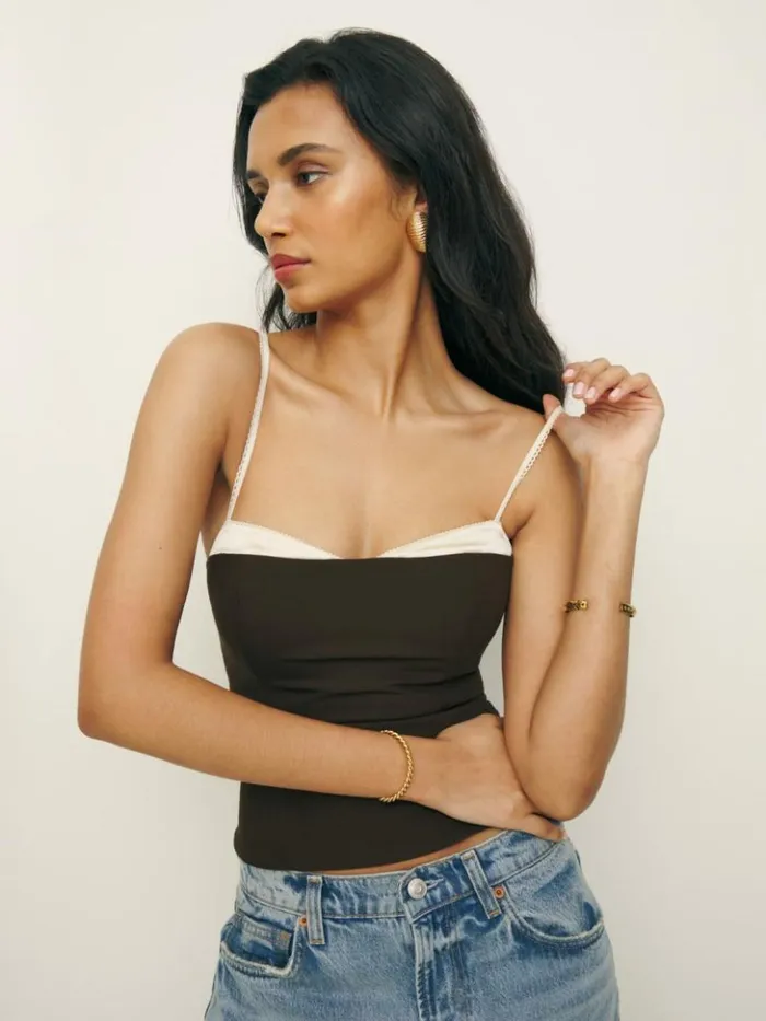 Clothing The Reformation Melanie Top Cafe