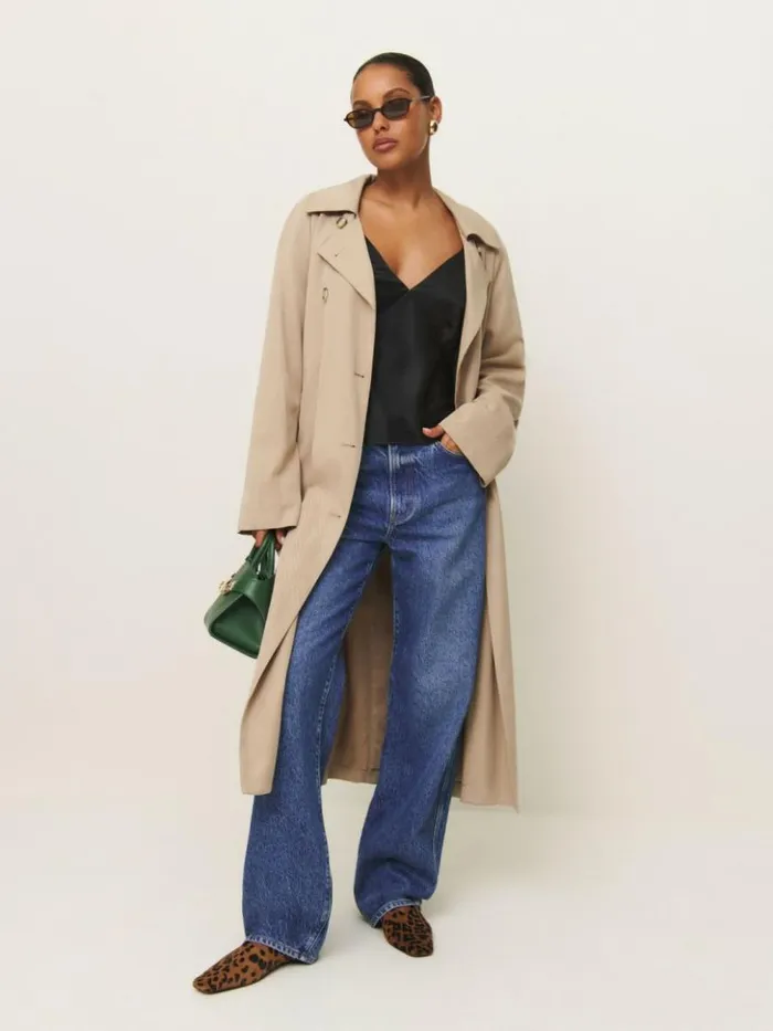Clothing The Reformation Mickey Satin Top Black