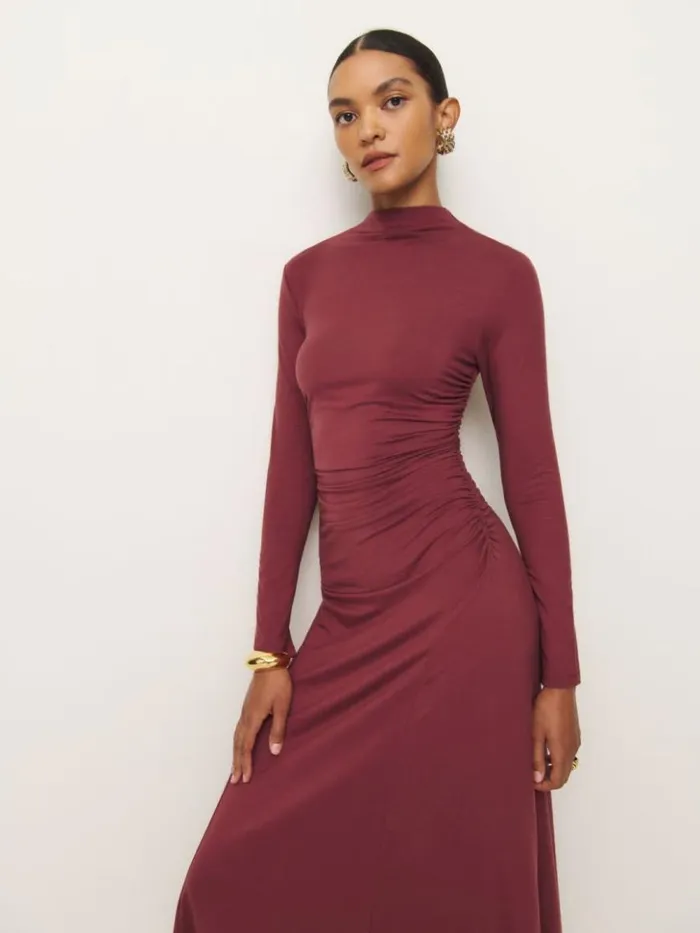 Clothing The Reformation Nemy Knit Dress Chianti