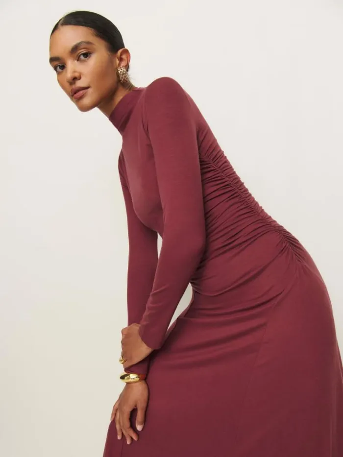 Clothing The Reformation Nemy Knit Dress Chianti