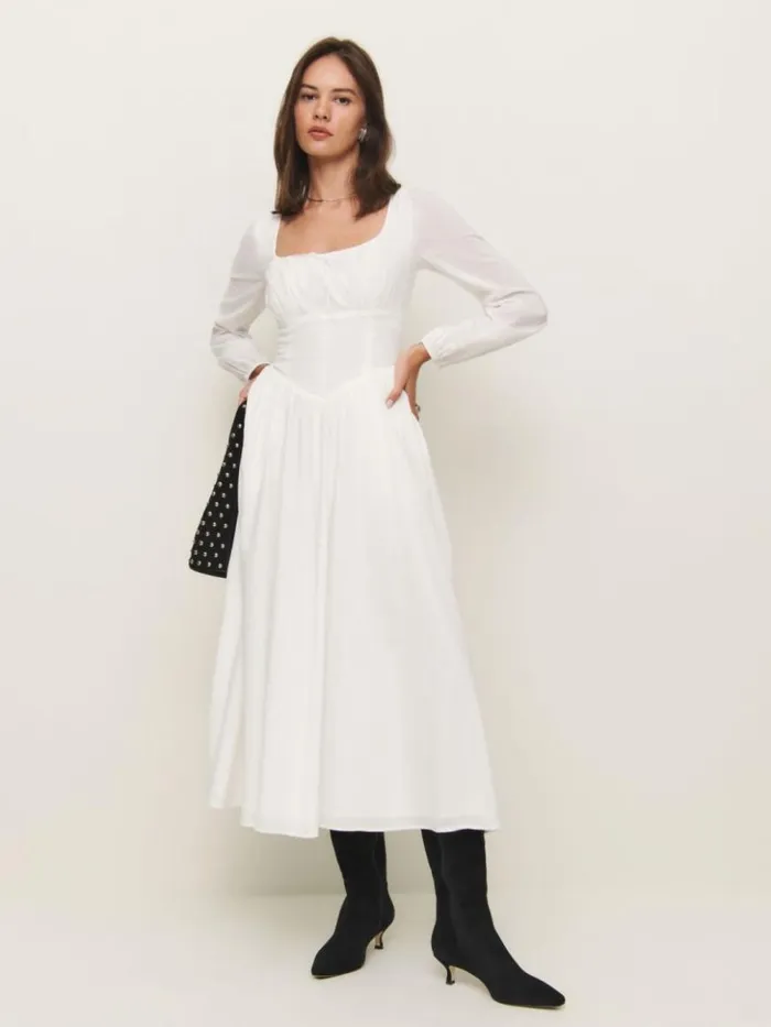 Clothing The Reformation Oria Dress Ivory
