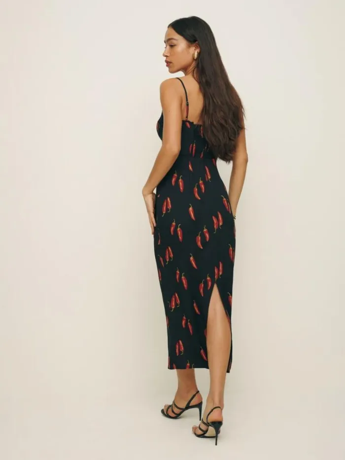 Clothing The Reformation Pennington Dress Hot Sauce