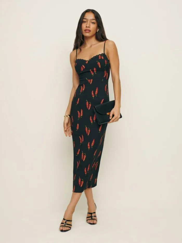 Clothing The Reformation Pennington Dress Hot Sauce