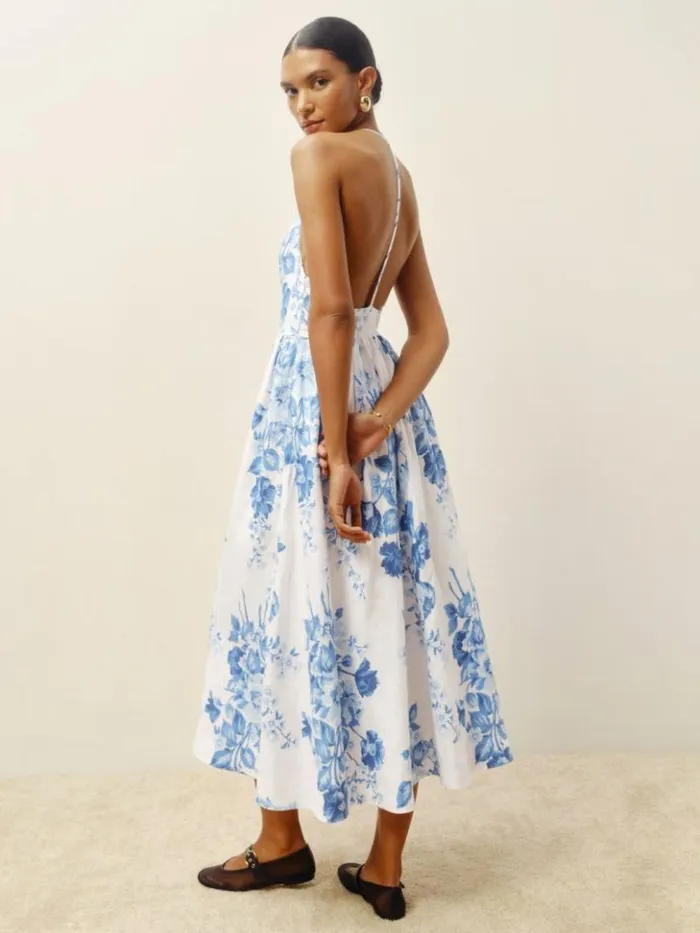 Clothing The Reformation Petites Percy Linen Dress Verna
