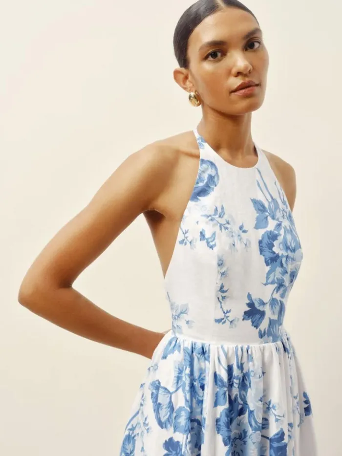 Clothing The Reformation Petites Percy Linen Dress Verna