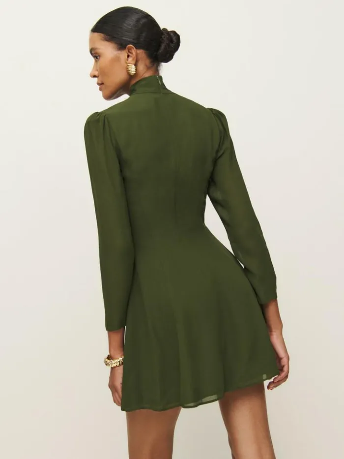 Clothing The Reformation Petites Sunna Dress Fern Green