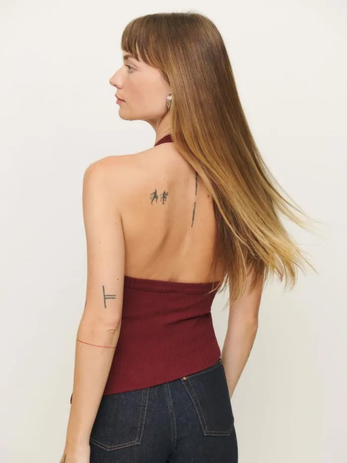 Clothing The Reformation Ramona Knit Top Chianti