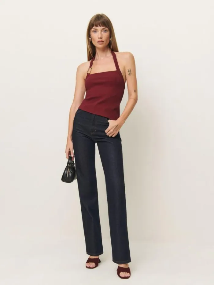 Clothing The Reformation Ramona Knit Top Chianti