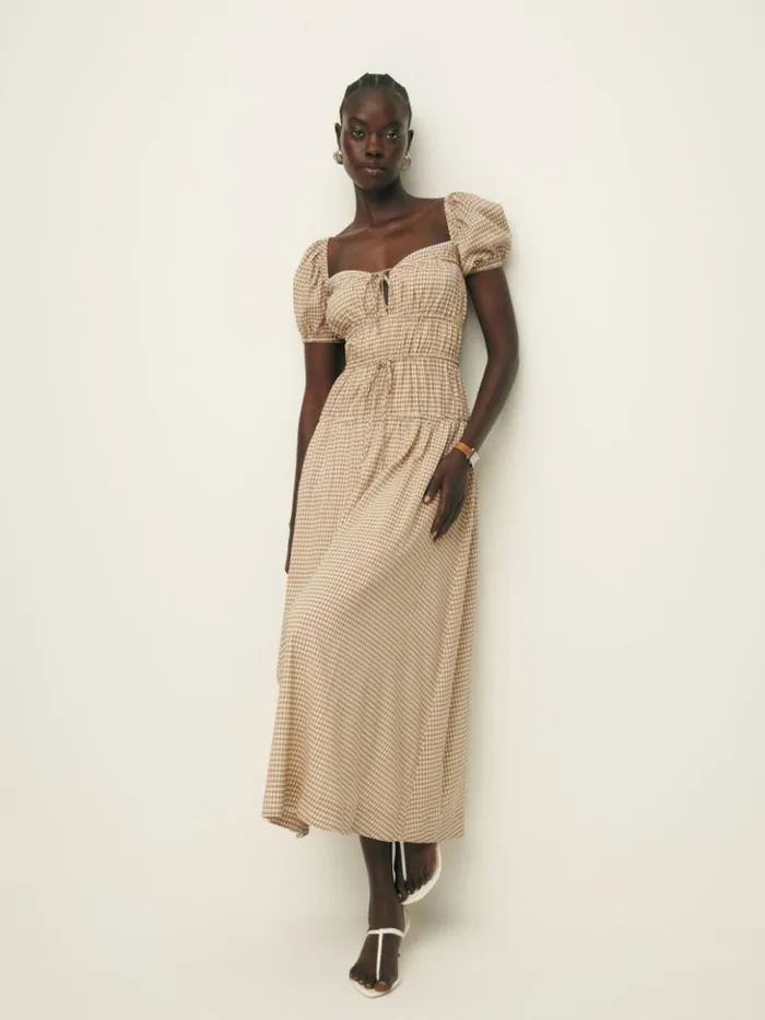 Clothing The Reformation Rhett Dress Anzo Check