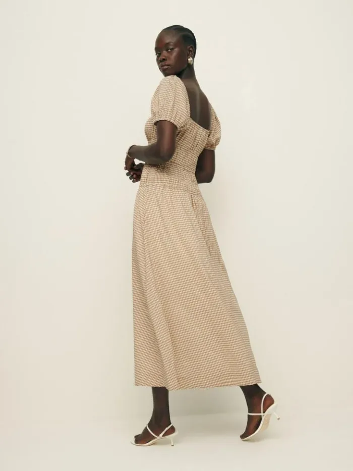 Clothing The Reformation Rhett Dress Anzo Check