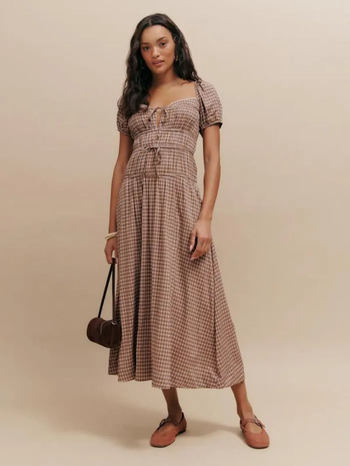 Clothing The Reformation Rhett Dress Audrie Check