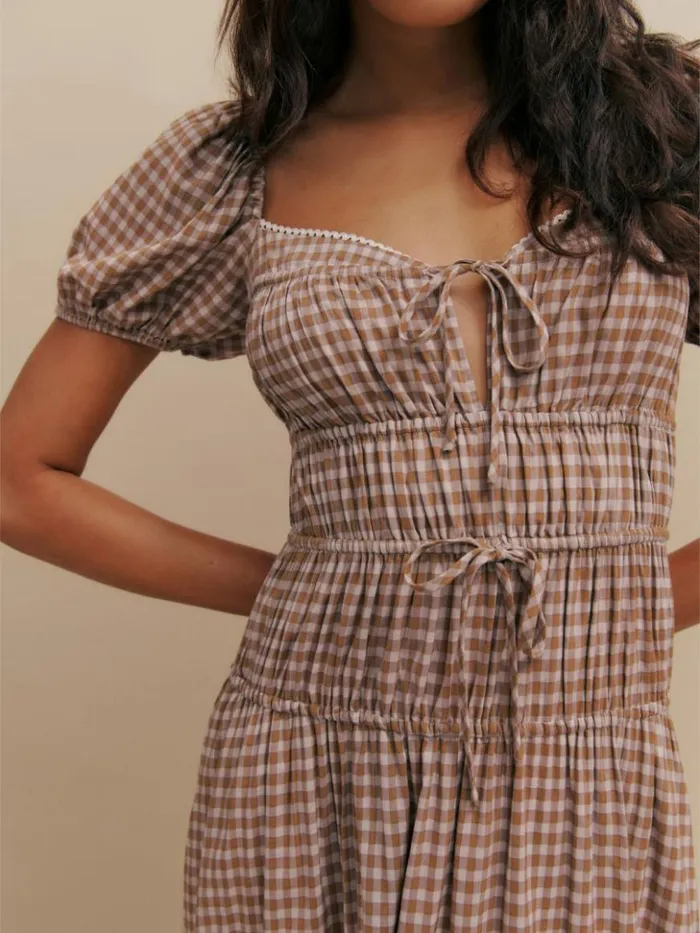 Clothing The Reformation Rhett Dress Audrie Check