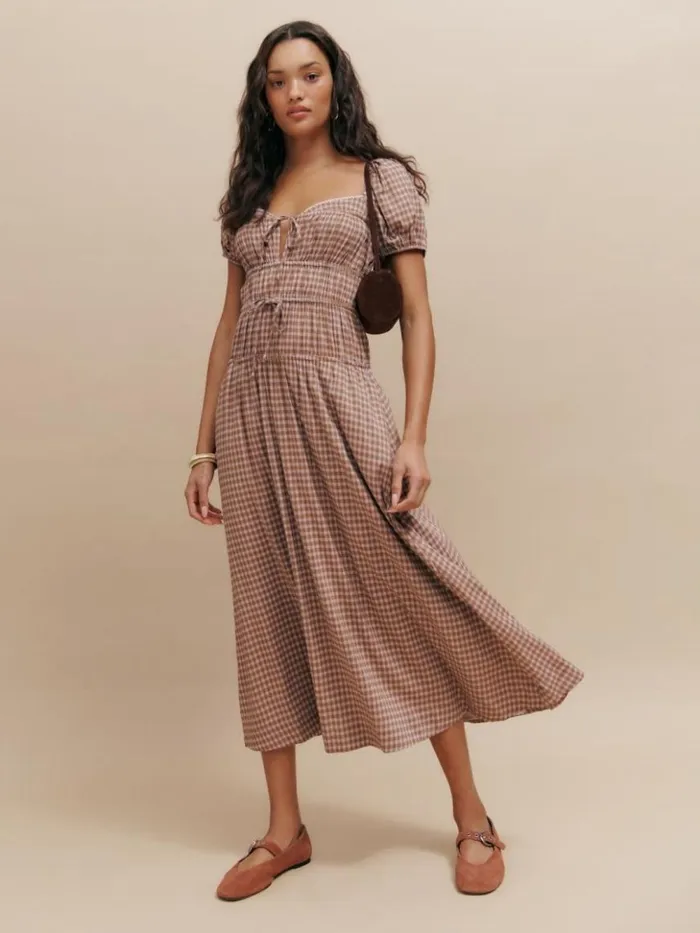 Clothing The Reformation Rhett Dress Audrie Check