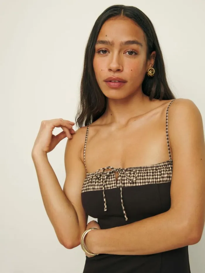 Clothing The Reformation Sadie Knit Dress Mole