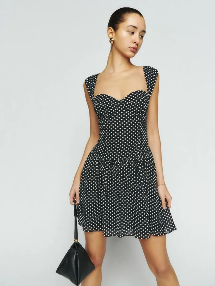 Clothing The Reformation Taiga Dress Caviar Dot