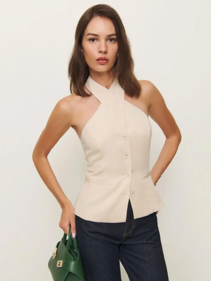 Clothing The Reformation Tate Top Sugar