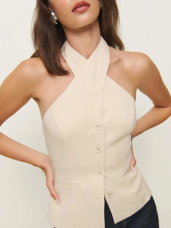 Clothing The Reformation Tate Top Sugar