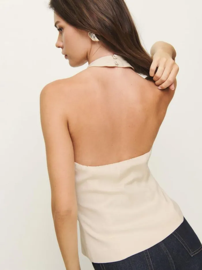 Clothing The Reformation Tate Top Sugar