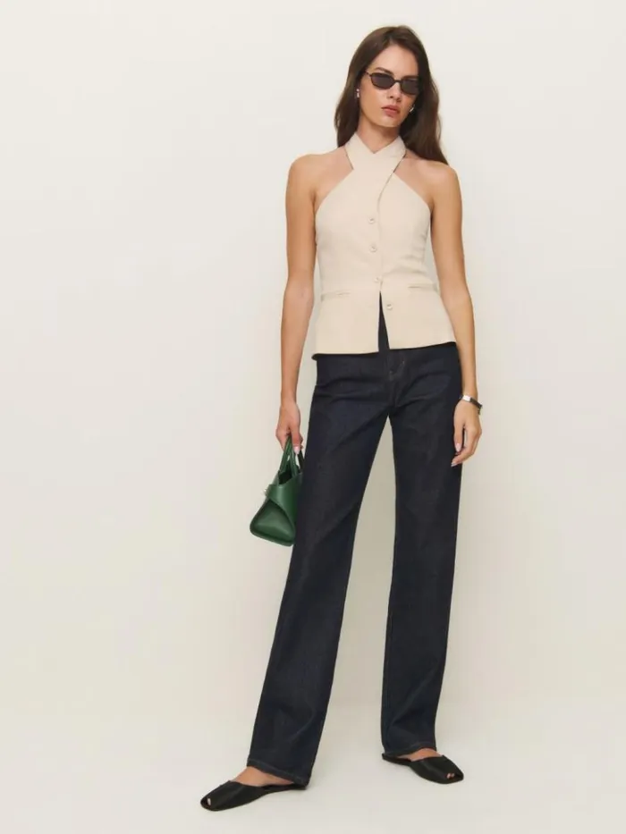 Clothing The Reformation Tate Top Sugar