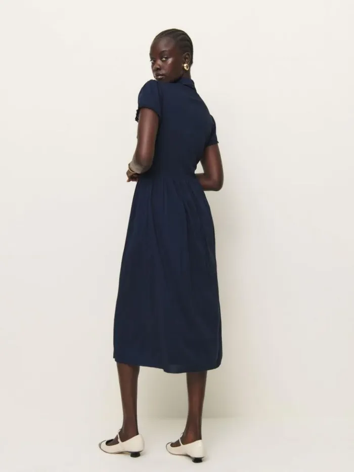 Clothing The Reformation Ula Dress Navy