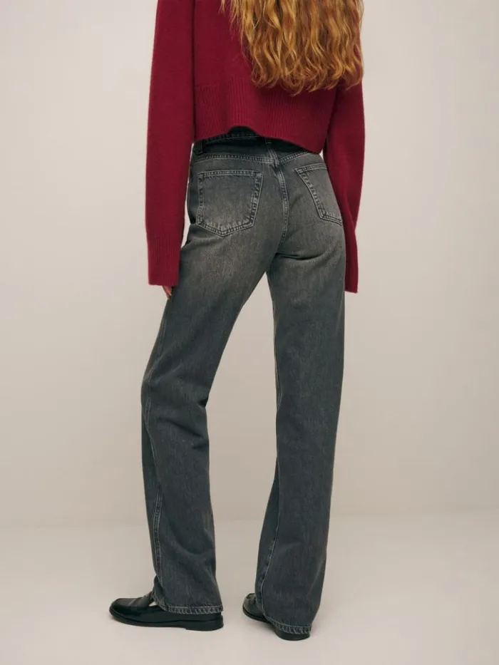Clothing The Reformation Val 90s Mid Rise Straight Jeans Galveston