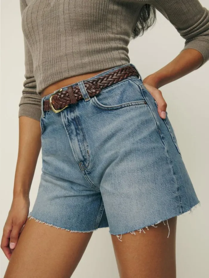 Clothing The Reformation Wilder High Rise Relaxed Jean Shorts Galway