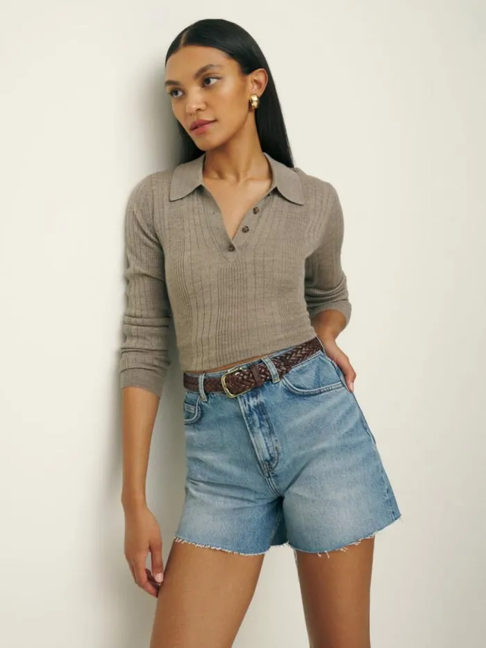 Clothing The Reformation Wilder High Rise Relaxed Jean Shorts Galway