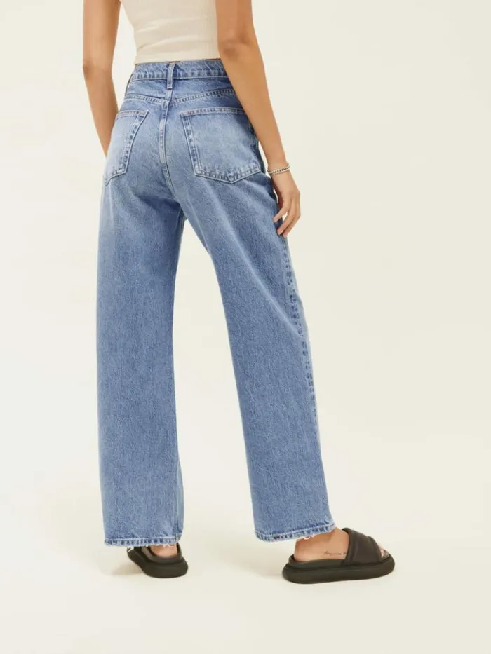 Clothing The Reformation Wilder High Rise Wide Leg Cropped Jeans Dillon