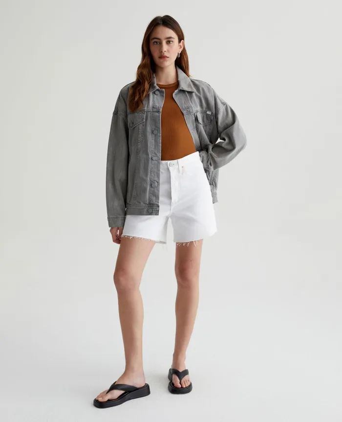 Clove Short Modern White Destructed Women AG Jeans Denim
