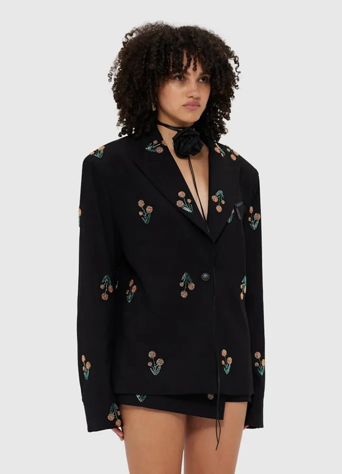 Coats and Jackets Women LEO LIN Jovanna Embellished Blazer 8211 Wildflower Beading