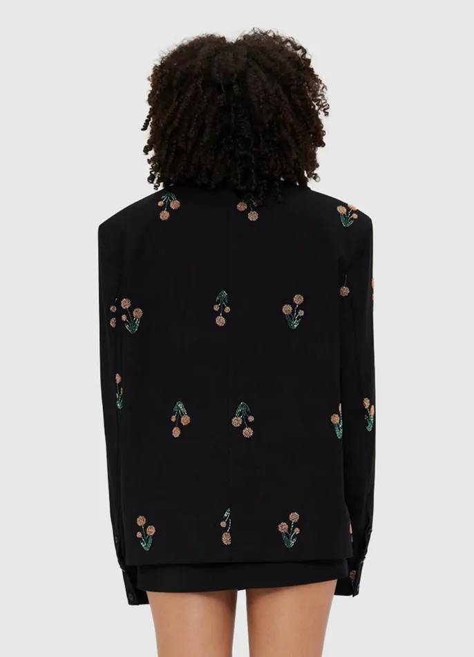 Coats and Jackets Women LEO LIN Jovanna Embellished Blazer 8211 Wildflower Beading
