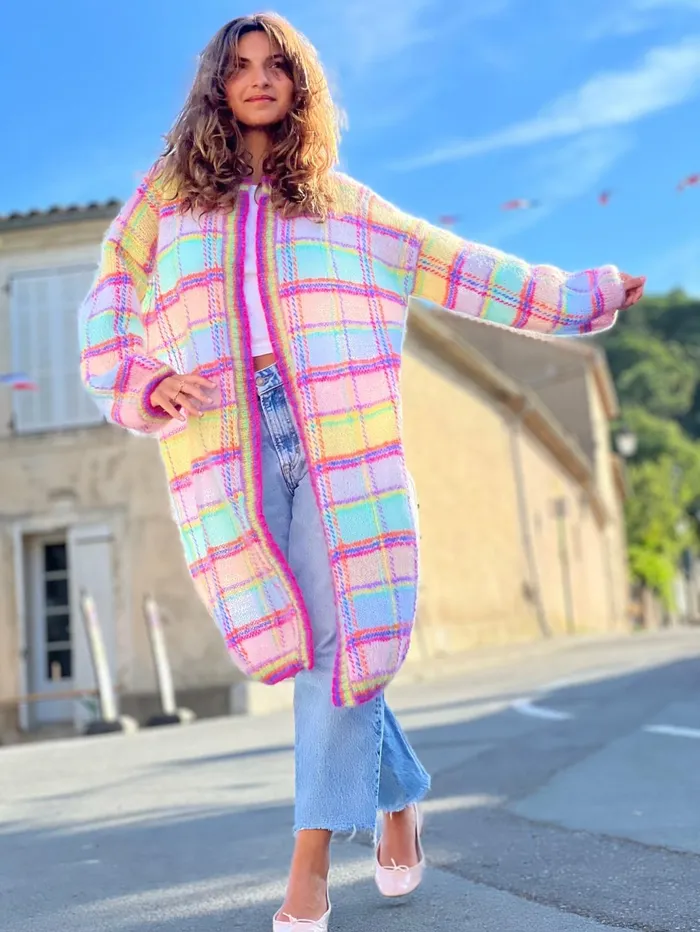 Coats Women Rose Carmine COAT TARTAN PASTELS