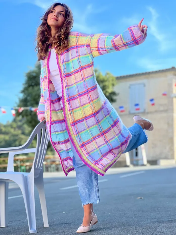 Coats Women Rose Carmine COAT TARTAN PASTELS