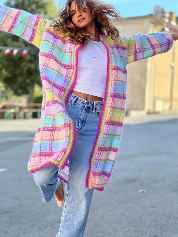 Coats Women Rose Carmine COAT TARTAN PASTELS