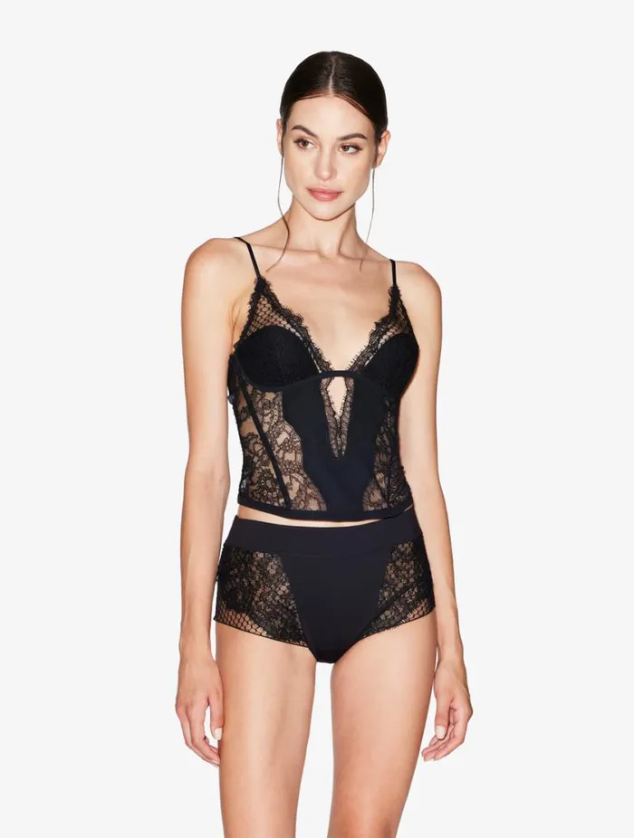 Corset With Leavers Lace Lingerie La Perla Bodysuits and Bustiers