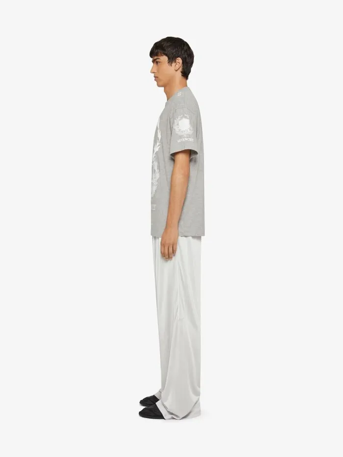 Crest TShirt In Cotton Light Grey Melange Men Givenchy TShirts