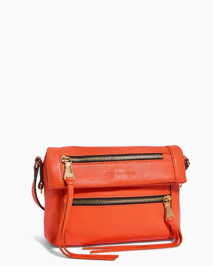 Crosstown Double Entry Crossbody Flame Women Aimee Kestenberg Crossbody Bags