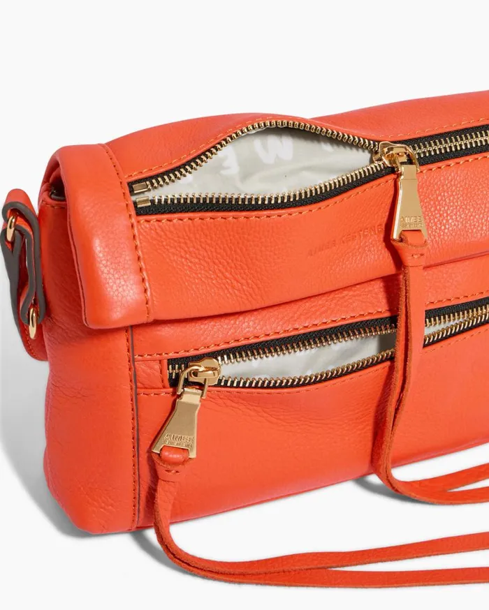 Crosstown Double Entry Crossbody Flame Women Aimee Kestenberg Crossbody Bags
