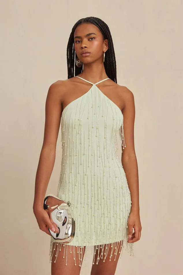 Cult Gaia Cassian Dress Light Honeydew Women Dresses