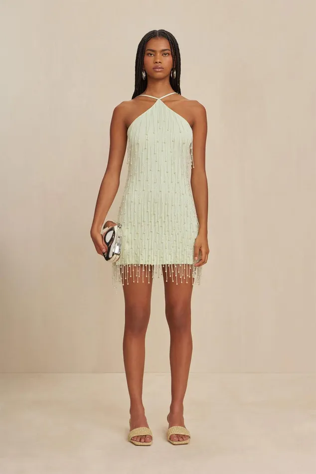 Cult Gaia Cassian Dress Light Honeydew Women Dresses