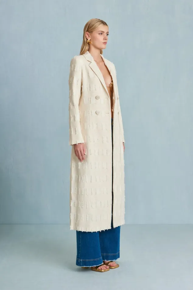 Cult Gaia Dilan Coat Off White Women Outerwear