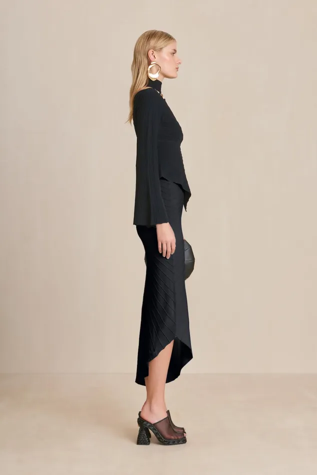Cult Gaia Ekko Knit Top Black Women Knits
