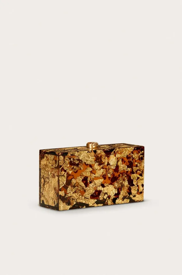 Cult Gaia Ela Clutch Shiny Brass Women Clutches