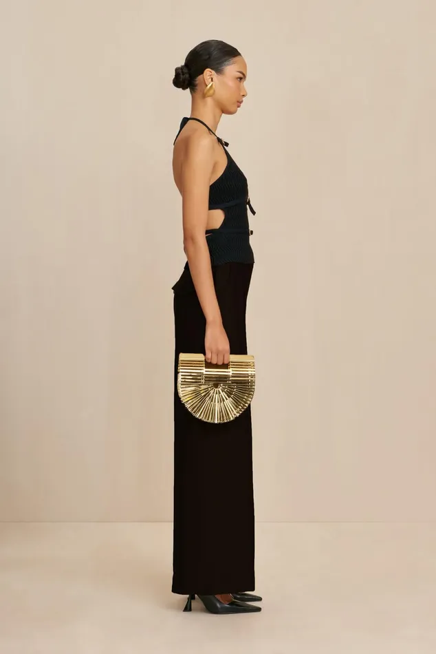Cult Gaia Evy Knit Top Black Women Tops
