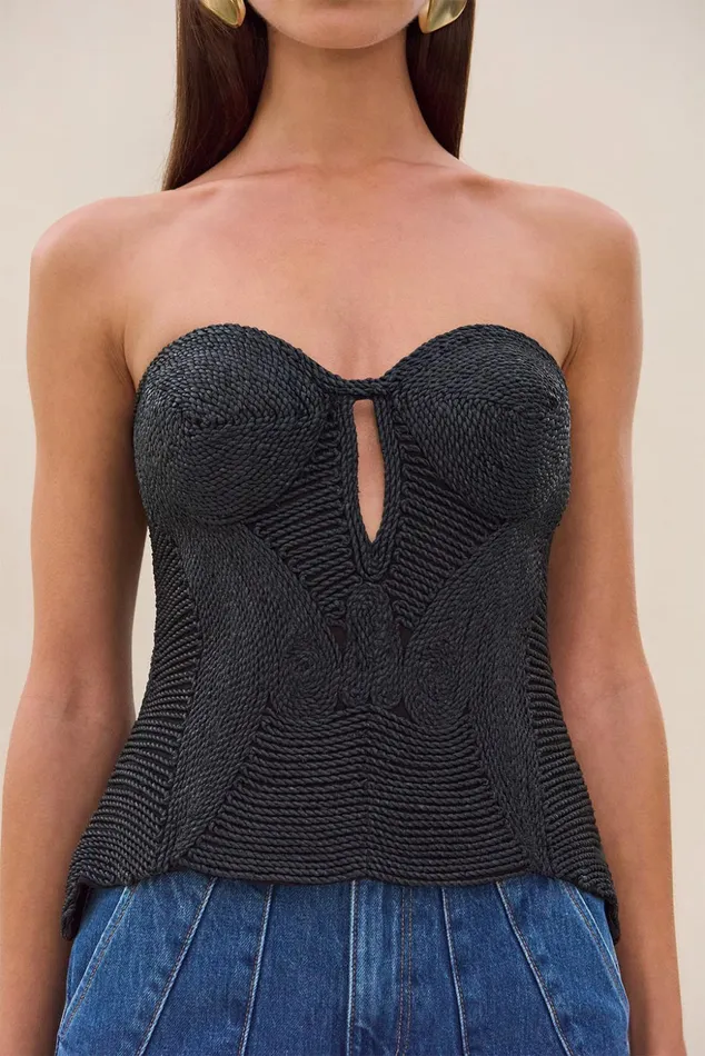Cult Gaia Ishaan Top Black Women Tops