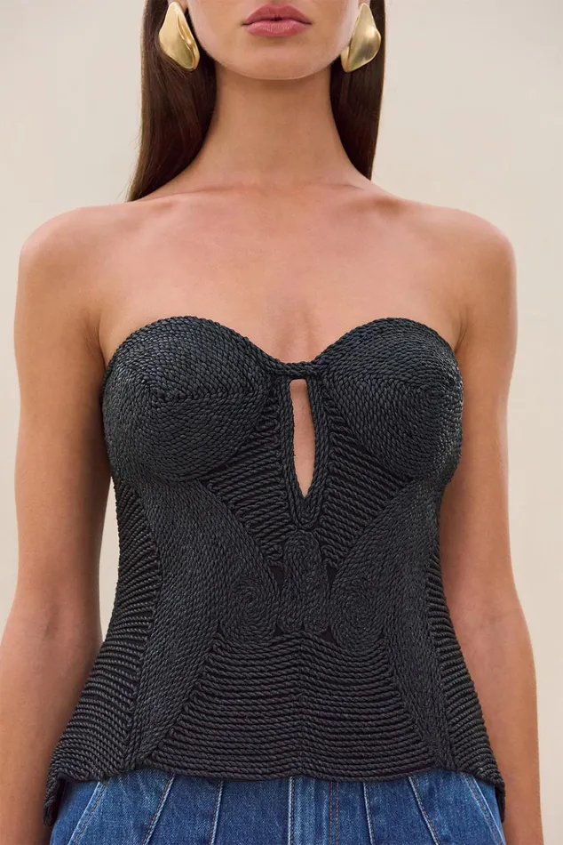 Cult Gaia Ishaan Top Black Women Tops