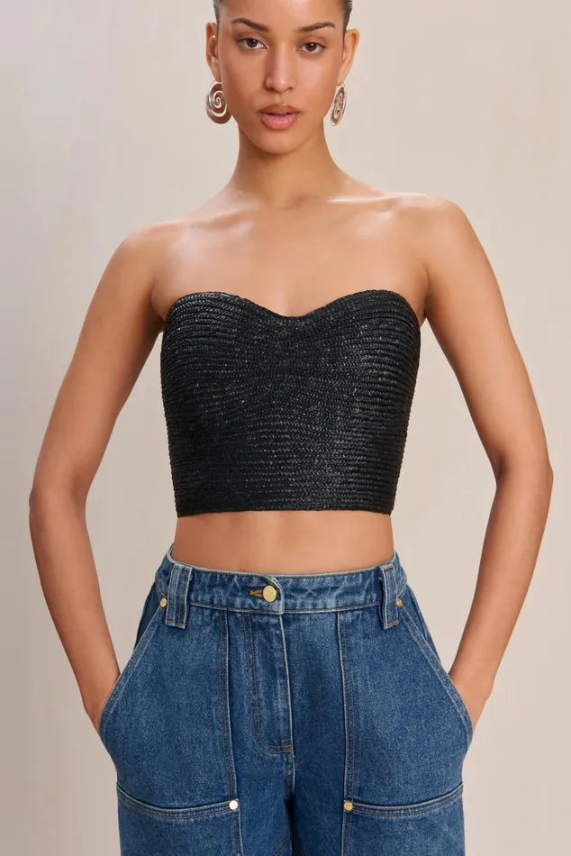 Cult Gaia Jacira Top Black Women Tops