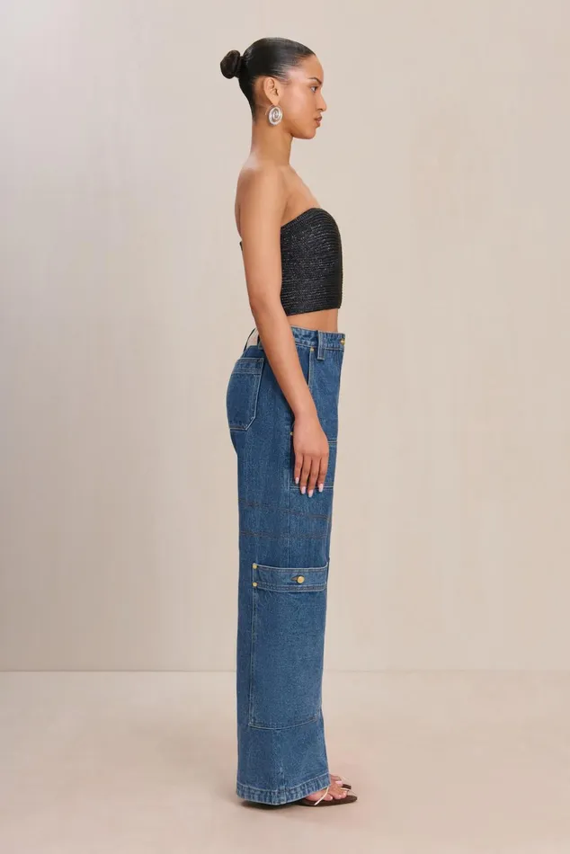 Cult Gaia Jacira Top Black Women Tops